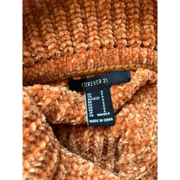 Forever 21 Chenille Off the Shoulder Sweater Goldenrod Yellow S - Picture 5 of 5